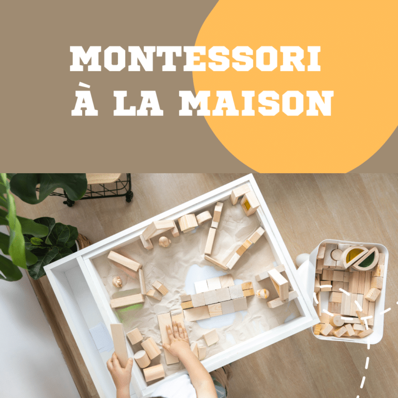 Salle de jeux Montessori organisée avec des étagères en bois et des jouets éducatifs adaptés